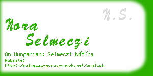 nora selmeczi business card